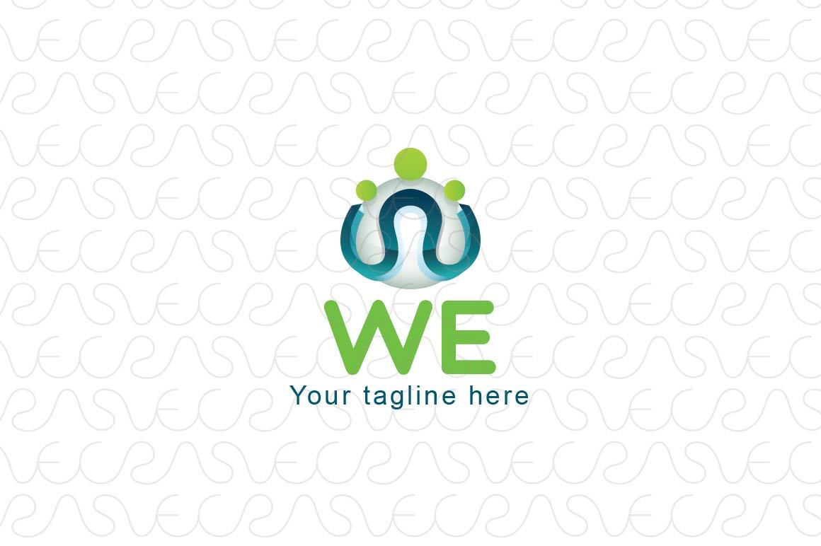 WE - Community / Group 3d Stock Logo Design Template