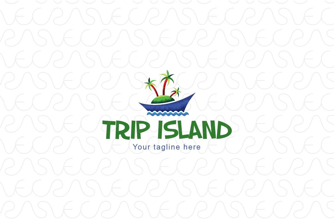 Trip Island -Vacations on Beach Stock Logo Template for Tour & Travel Agency 