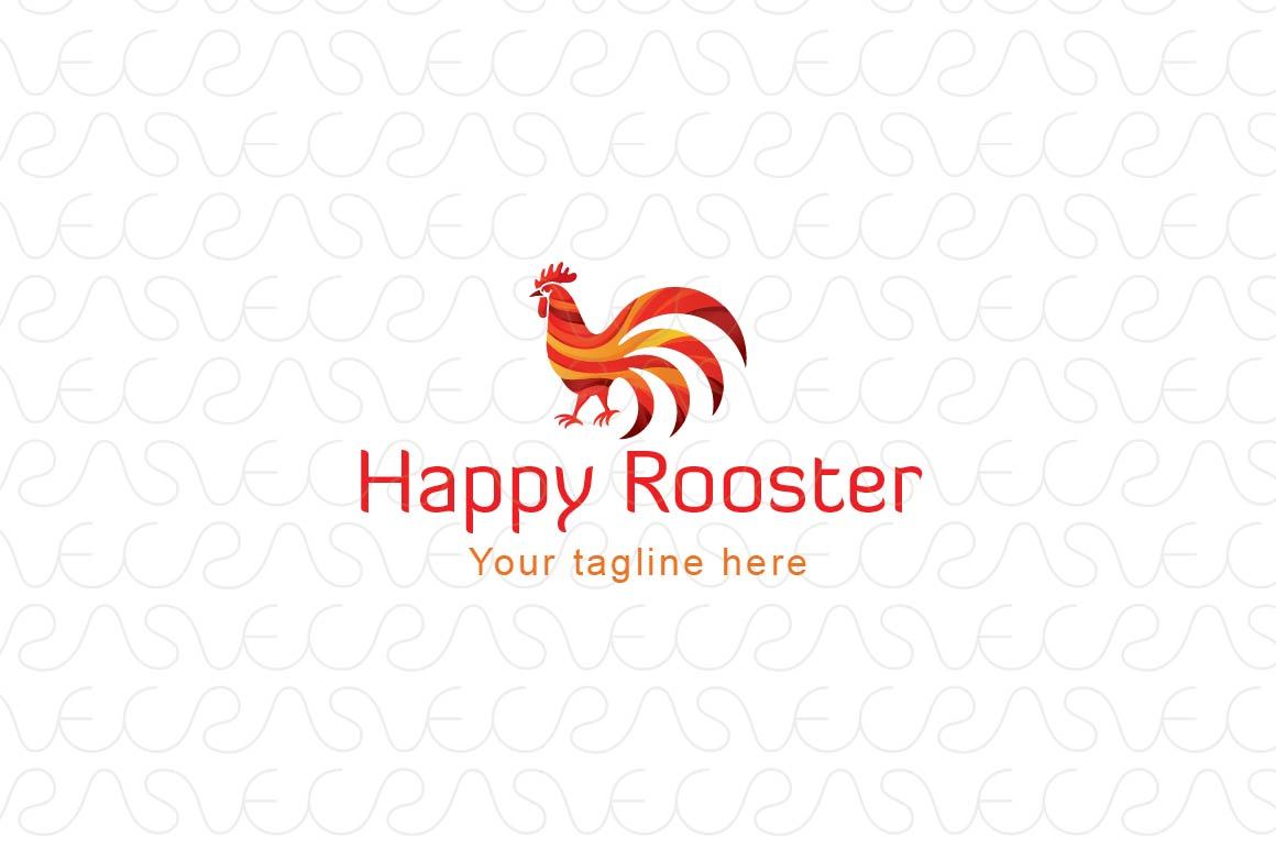 Happy Rooster - Cock Bird Stock Logo Template