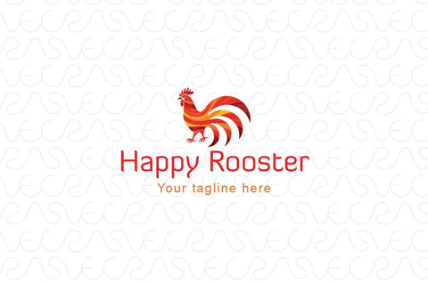 Happy Rooster - Cock Bird Stock Logo Template