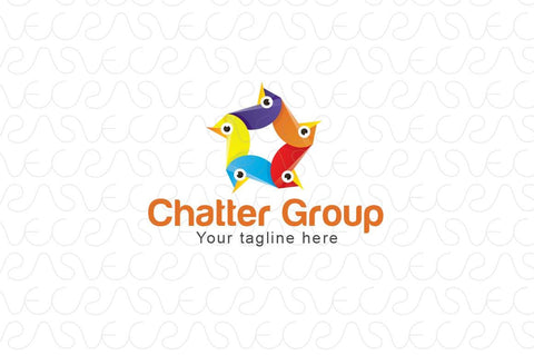 Chatter Group - Creative Bird Composition Stock Logo Template