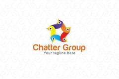 Chatter Group - Creative Bird Composition Stock Logo Template