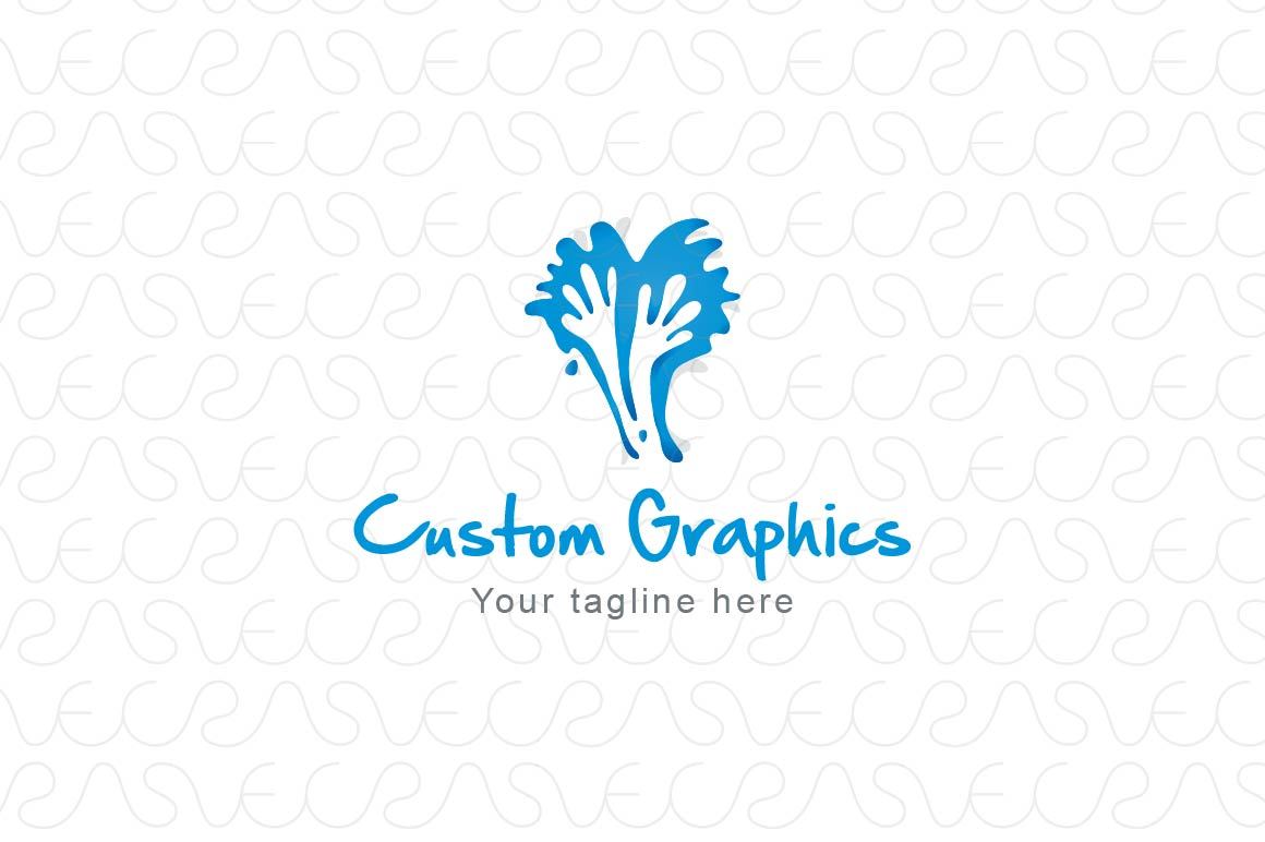Custom Graphics - Abstract Hands Stock Logo Template for Creative Fields
