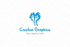 Custom Graphics - Abstract Hands Stock Logo Template for Creative Fields