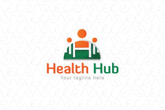 Health Hub - Fitness Group Stock Logo Design for Gym & Club