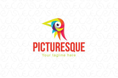 Picturesque - Colourful Bird Eye Stock Logo Template for Photography Studio