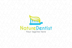 Nature Dentist - Herbal Dental Paste & Toothbrush Stock Logo Template for Natural Oral Care Products