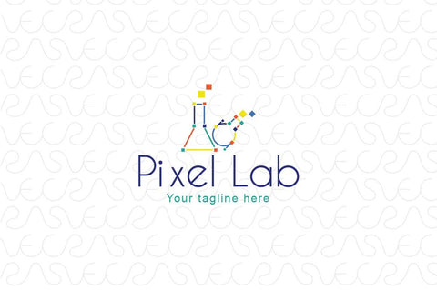 Pixel Lab - Vector Raster Graphic Laboratory Icon Stock Logo Template