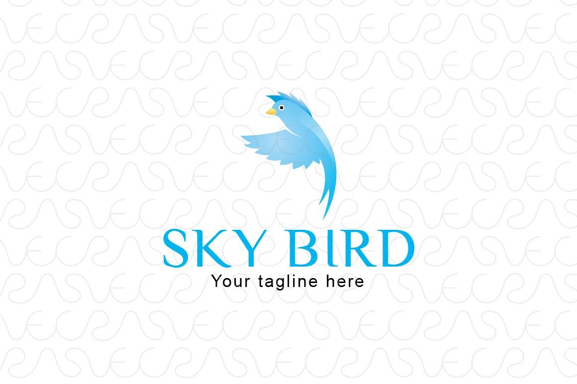 Sky Bird - Illustrative Flying Bird Stock Logo Template