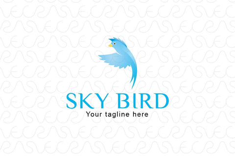 Sky Bird - Illustrative Flying Bird Stock Logo Template