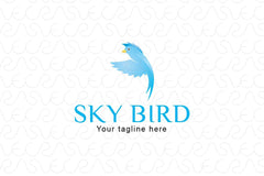Sky Bird - Illustrative Flying Bird Stock Logo Template