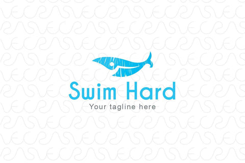 Swim Hard - Simple Abstract Stock Logo Template for Water Sports