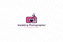 Wedding Photographer - Creative Abstract Stock Logo Template for Photo Studio