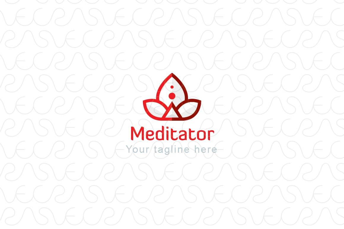 Meditator- Yog Figure Stock Logo Template