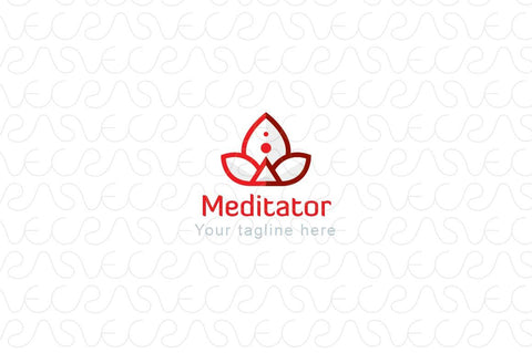 Meditator- Yog Figure Stock Logo Template