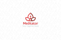 Meditator- Yog Figure Stock Logo Template