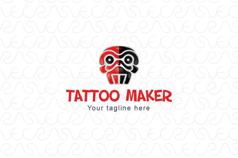 Tattoo Maker - Artistic Tribal Face Stock Logo Template