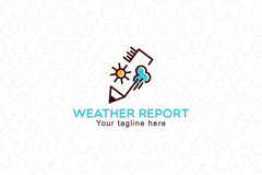 Weather Report - Abstract Nature Elements Stock Logo Template