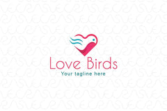 Love Bird - Abstract Creative Stock Logo Template