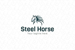 Steel Horse - Energetic Domestic Animal Stock Logo Template