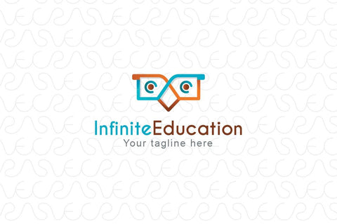Infinite Education - Simple Abstract Owl Bird Stock Logo Template