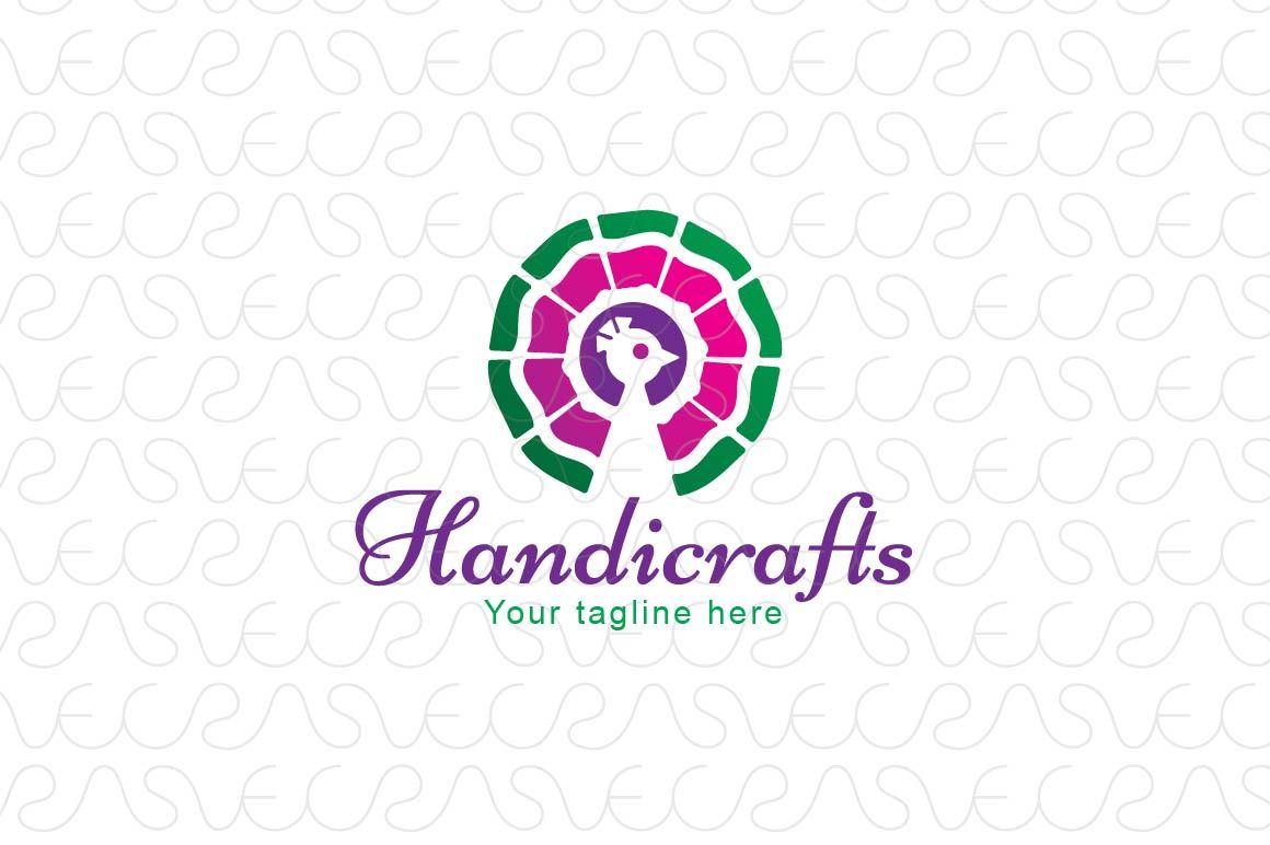 Handicrafts - Peacock Bird Stock Logo Template