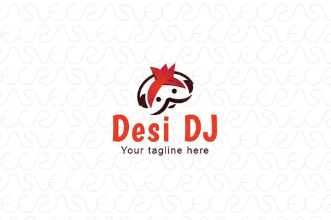 Desi DJ - Indian Entertainer Stock Logo Template