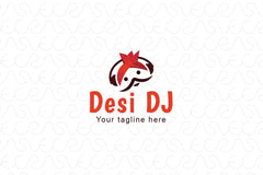 Desi DJ - Indian Entertainer Stock Logo Template