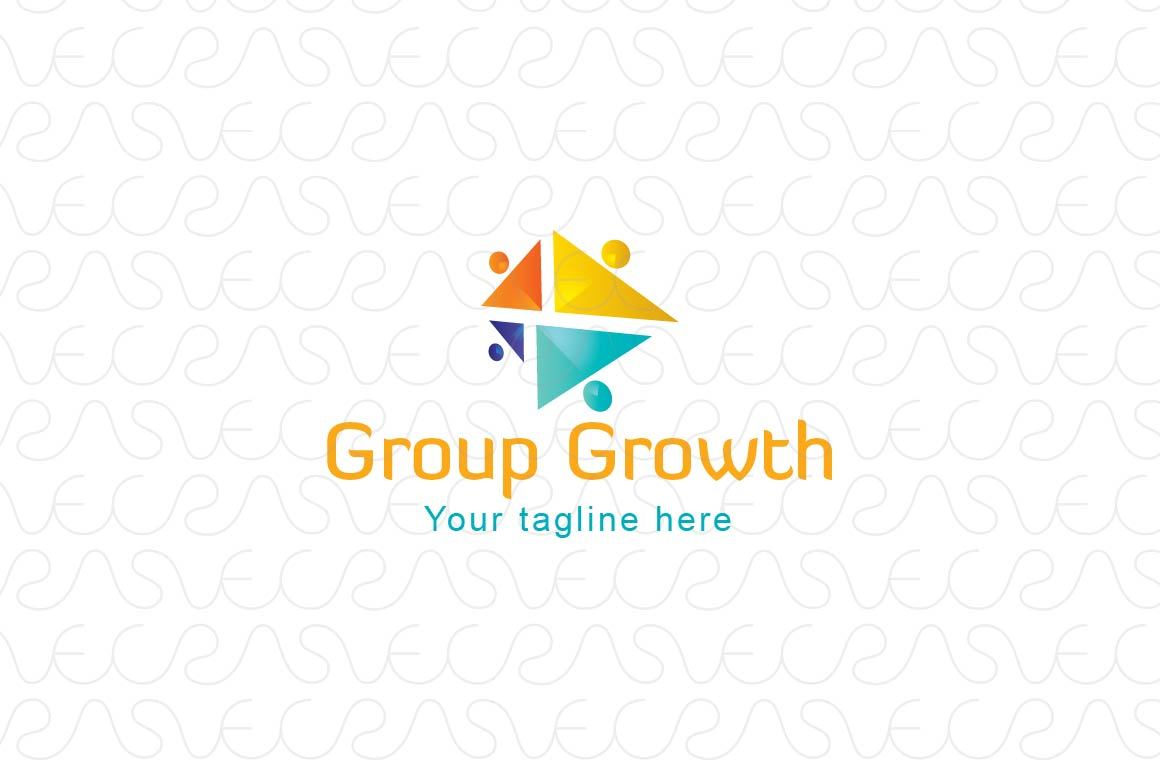 Group Growth - Geometrical Stock Logo Template for Various Community