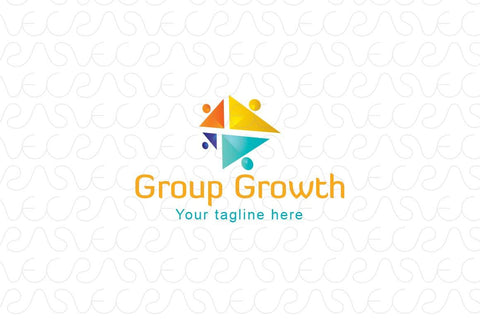 Group Growth - Geometrical Stock Logo Template for Various Community
