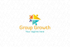Group Growth - Geometrical Stock Logo Template for Various Community