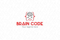 Brain Code - Web Coding Stock Logo Template