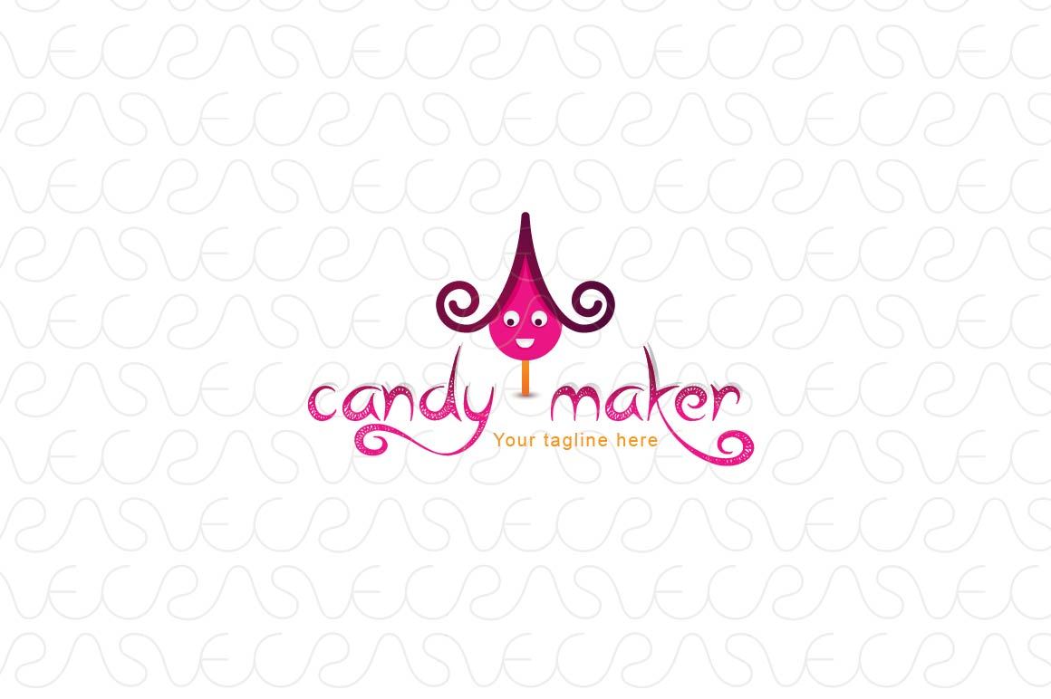 Candy Maker - Comic Lollipop Stick Stock Logo Template