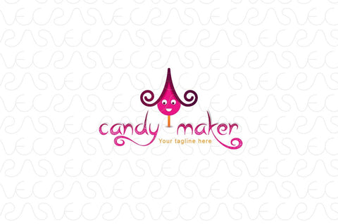 Candy Maker - Comic Lollipop Stick Stock Logo Template