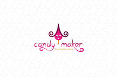 Candy Maker - Comic Lollipop Stick Stock Logo Template