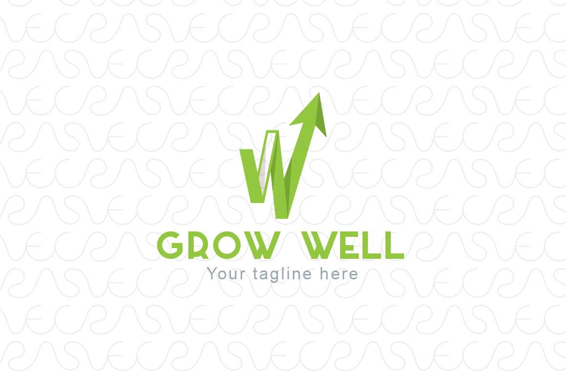 Grow Well- Business & Growth Abstract Stock Logo Template