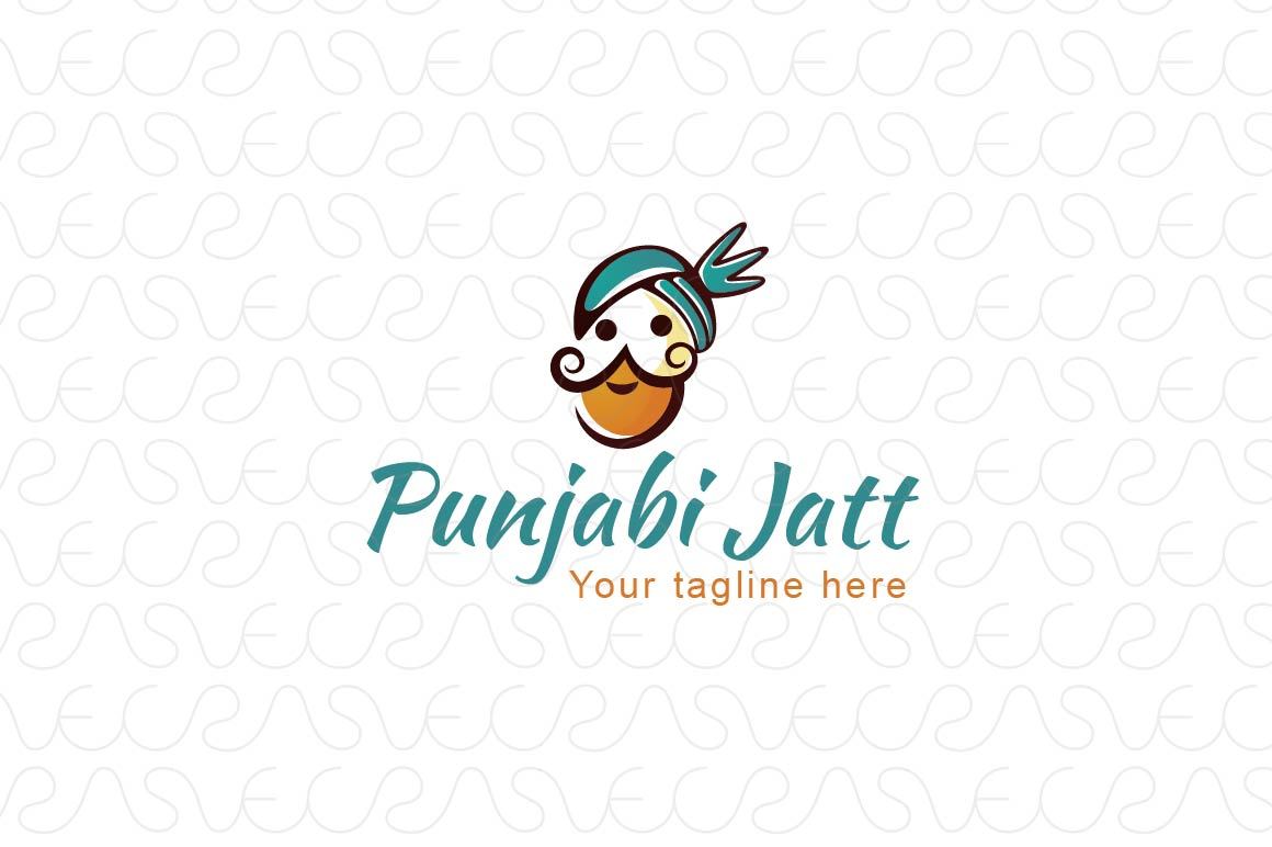 Punjabi Jatt - Cultural Indian Face Stock Logo Template