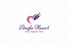 Angel Heart - Creative Angel Wings Logo Design Template