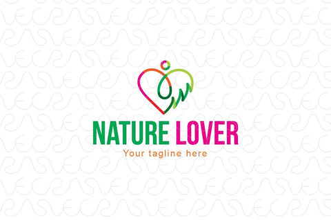 Nature Lover - Figurative Heart Iconic Stock Logo Design
