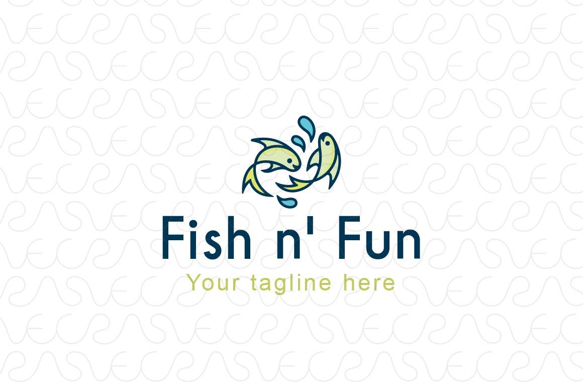 Fish n' Fun - Water Creature Stock Logo Template 