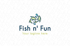 Fish n' Fun - Water Creature Stock Logo Template 