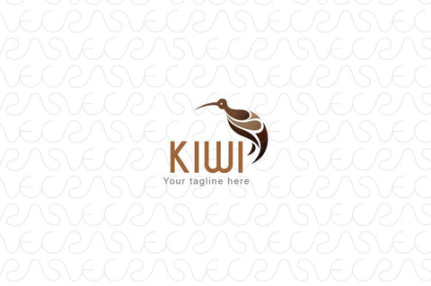 Kiwi - Long Beak Brown Bird Stock Logo Template