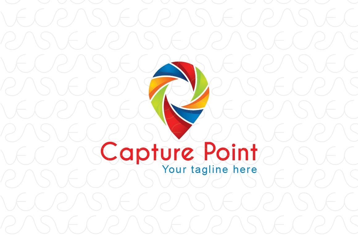 Capture Point - Address Marker Stock Logo Template for Photography Studio & Maps