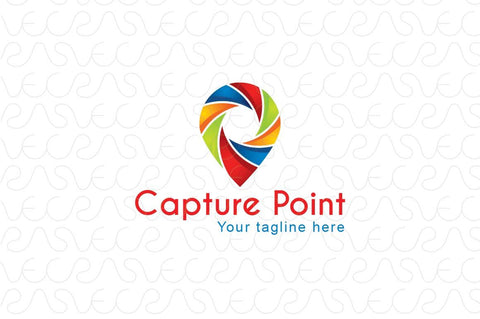 Capture Point - Address Marker Stock Logo Template for Photography Studio & Maps