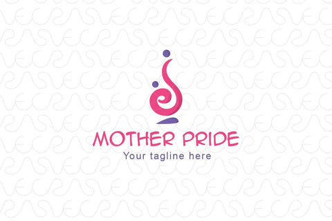 Mother Pride - Abstract Iconic Figurative Logo Design Template