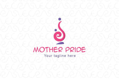 Mother Pride - Abstract Iconic Figurative Logo Design Template