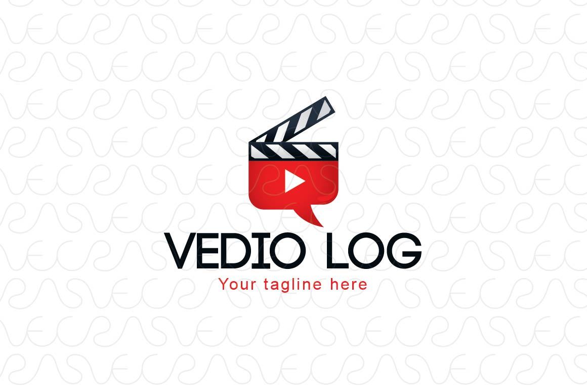 Video Log - Movie Production & Entertainment Media Stock Logo Template for Blog & Apps