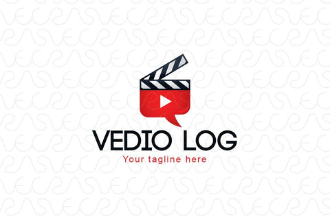 Video Log - Movie Production & Entertainment Media Stock Logo Template for Blog & Apps