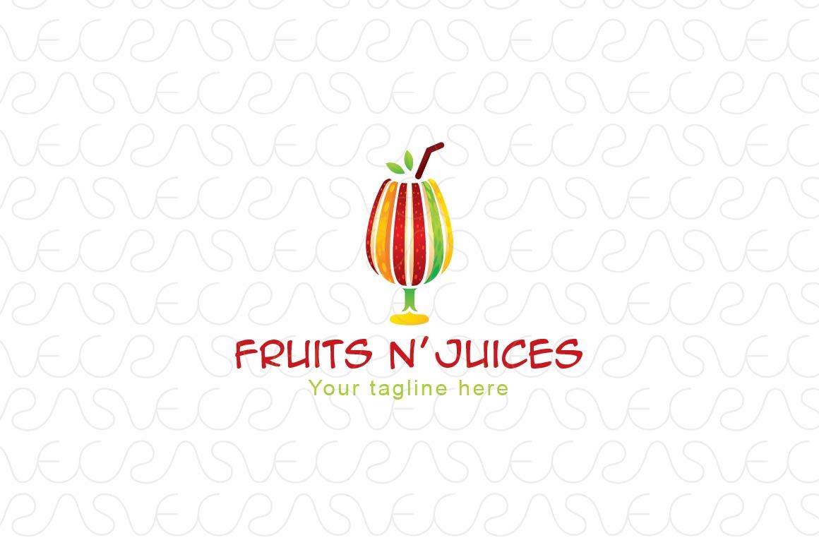 Fruit n' Juices - Fresh Fruit Slices Abstract Stock Logo Template for Juice Bar