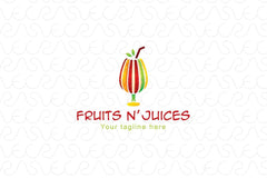 Fruit n' Juices - Fresh Fruit Slices Abstract Stock Logo Template for Juice Bar